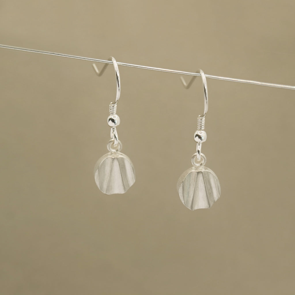 Wave - Small Circle Drop Earrings