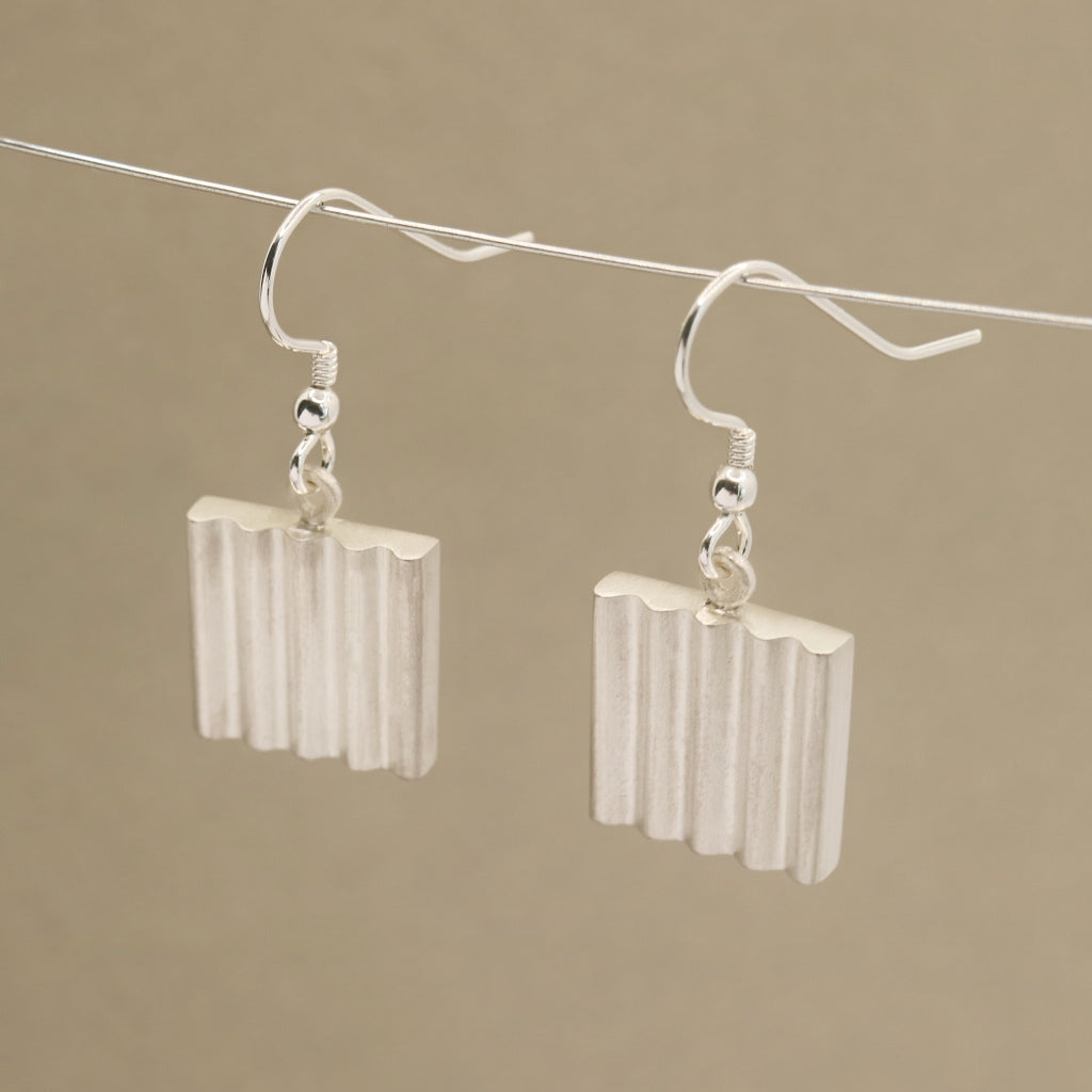 Curve - Large Square Drop Earrings