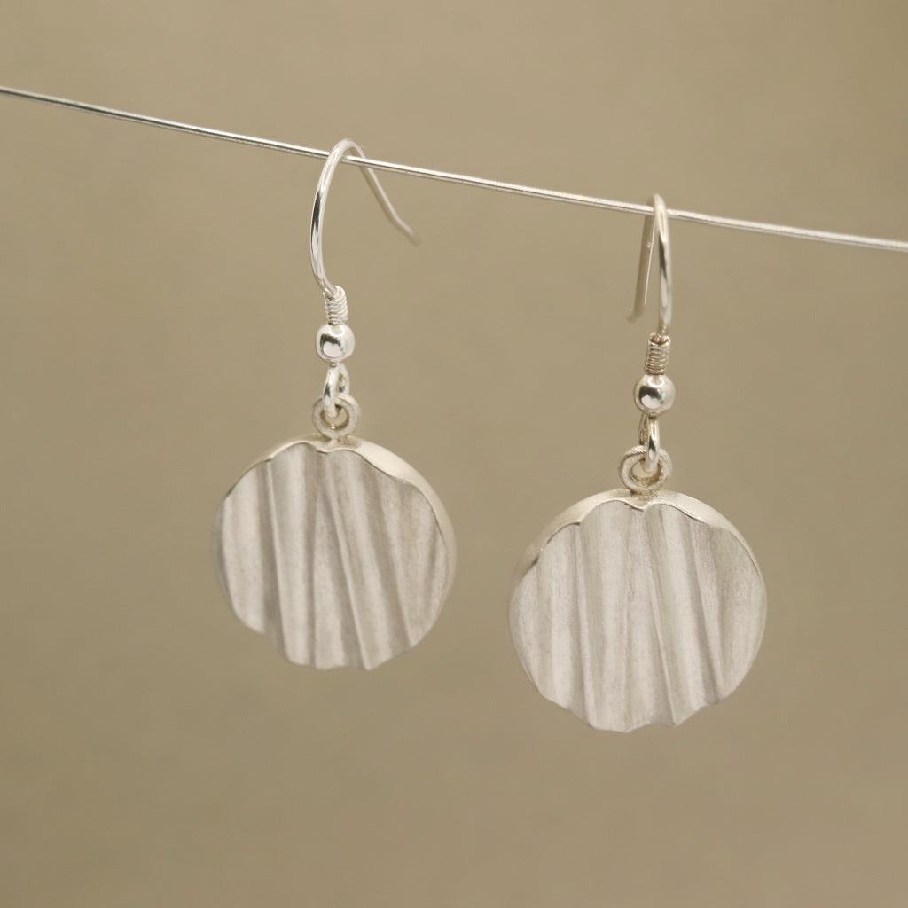 Wave - Large Circle Drop Earrings